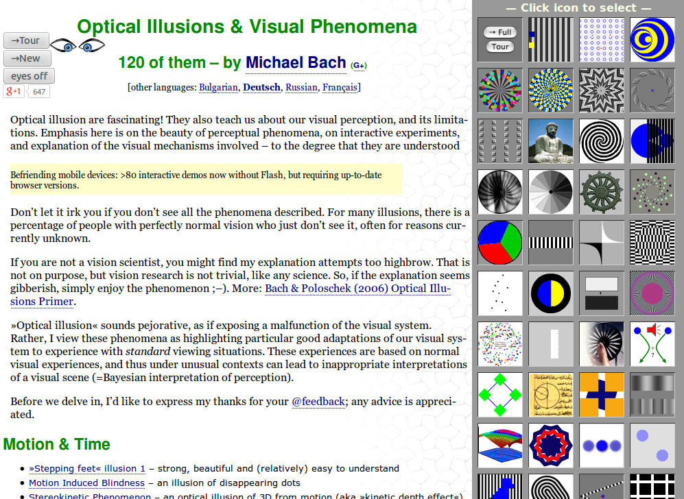  Optical Illusions & Visual Phenomena