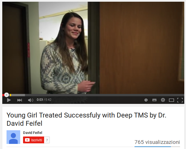 Young Girl Treated Successfuly with Deep TMS