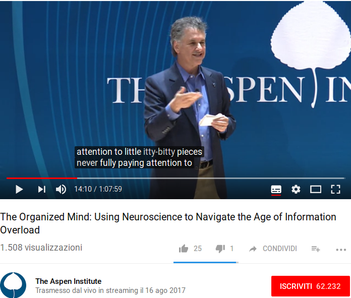 La mente organizzata: usare le neuroscienze per navigare nell’era del sovraccarico di informazioni